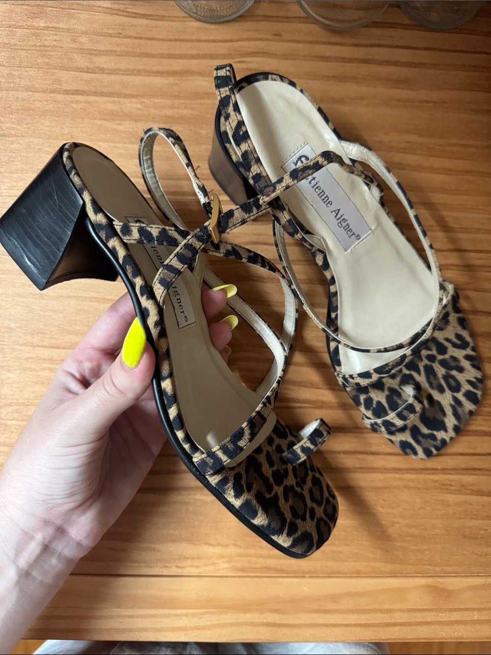 Etienne Aigner• vintage leopard heels